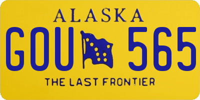 AK license plate GOU565