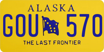 AK license plate GOU570