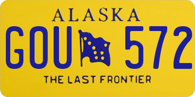 AK license plate GOU572
