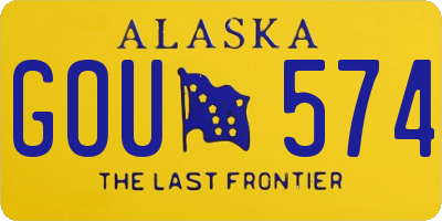 AK license plate GOU574