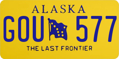 AK license plate GOU577