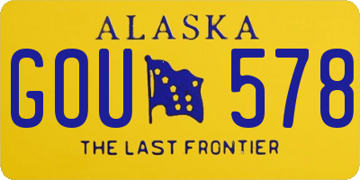 AK license plate GOU578