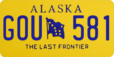 AK license plate GOU581