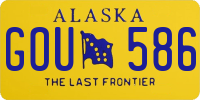 AK license plate GOU586