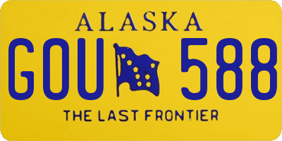 AK license plate GOU588