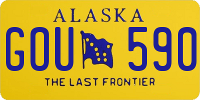 AK license plate GOU590