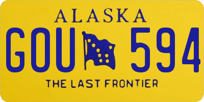 AK license plate GOU594