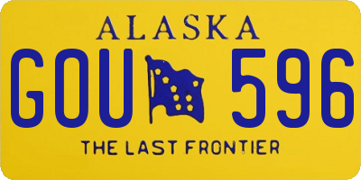 AK license plate GOU596