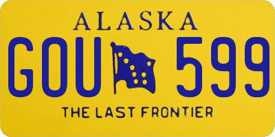 AK license plate GOU599