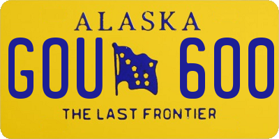 AK license plate GOU600