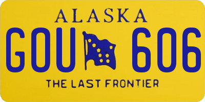AK license plate GOU606