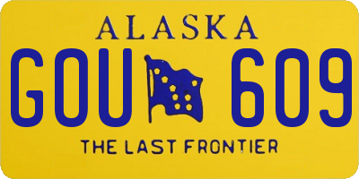 AK license plate GOU609