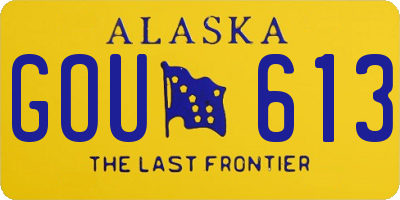 AK license plate GOU613