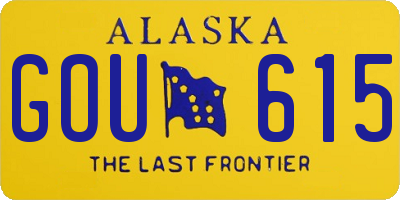 AK license plate GOU615