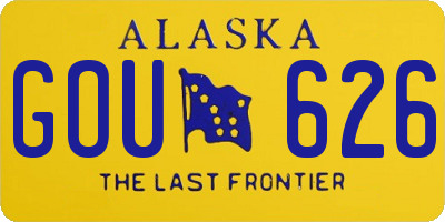 AK license plate GOU626