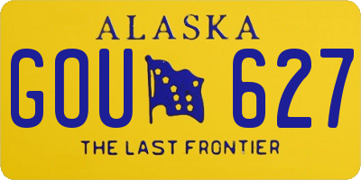 AK license plate GOU627