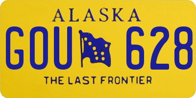 AK license plate GOU628