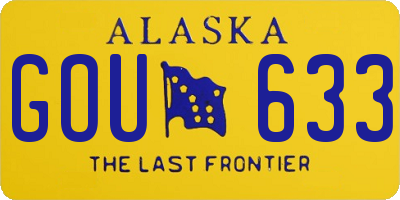AK license plate GOU633
