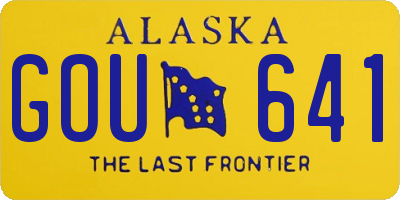 AK license plate GOU641