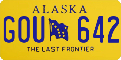 AK license plate GOU642