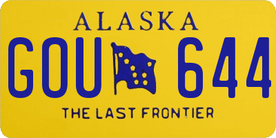 AK license plate GOU644