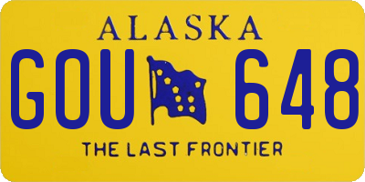 AK license plate GOU648