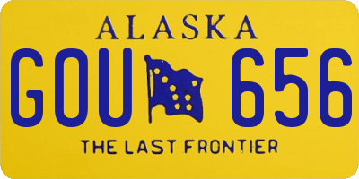 AK license plate GOU656