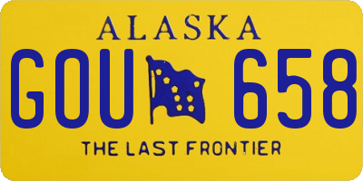 AK license plate GOU658