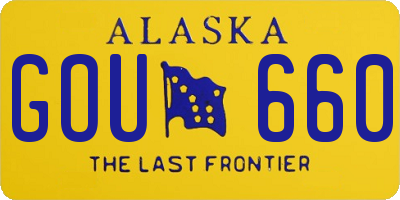 AK license plate GOU660