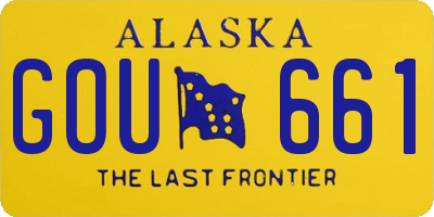 AK license plate GOU661