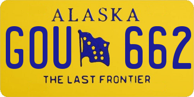 AK license plate GOU662