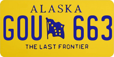 AK license plate GOU663