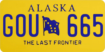 AK license plate GOU665