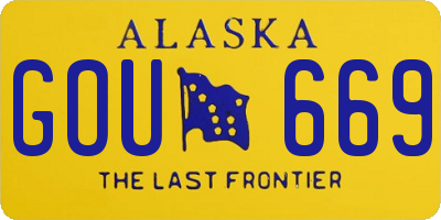 AK license plate GOU669