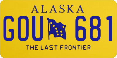 AK license plate GOU681