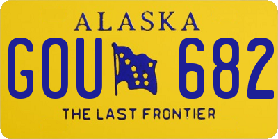 AK license plate GOU682