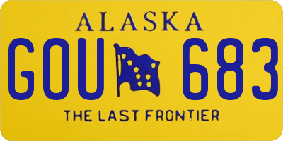 AK license plate GOU683