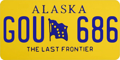 AK license plate GOU686