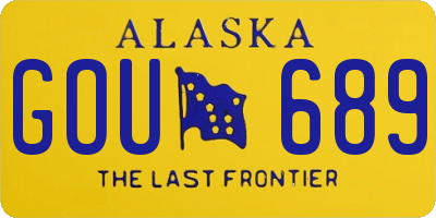 AK license plate GOU689