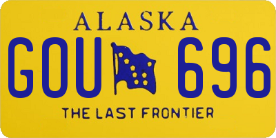 AK license plate GOU696