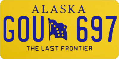 AK license plate GOU697