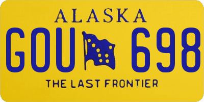 AK license plate GOU698