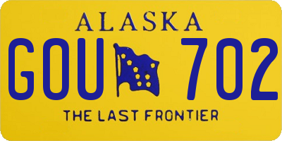 AK license plate GOU702