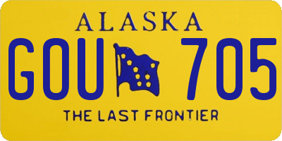 AK license plate GOU705