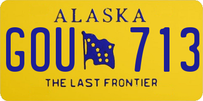 AK license plate GOU713