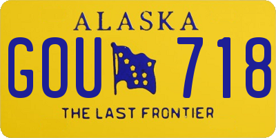 AK license plate GOU718
