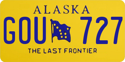 AK license plate GOU727