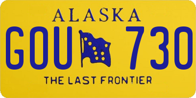 AK license plate GOU730