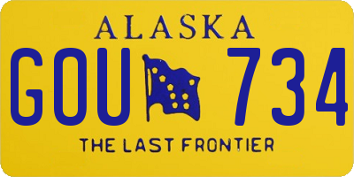 AK license plate GOU734