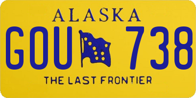AK license plate GOU738
